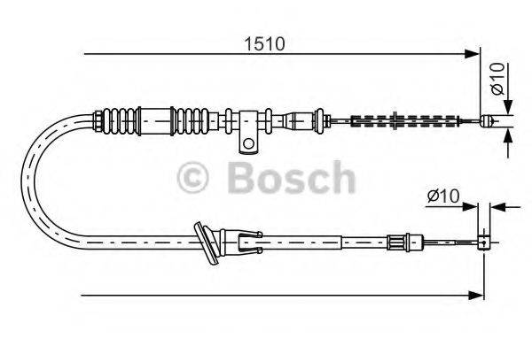 BOSCH 1987482163 Трос, стояночная тормозная система