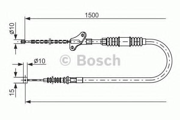 BOSCH 1987482170 Трос, стояночная тормозная система