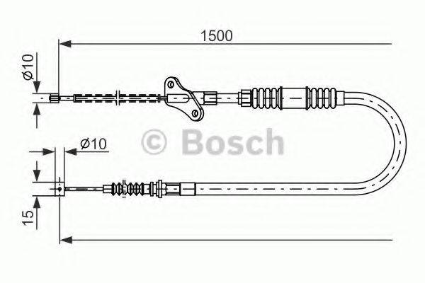 BOSCH 1987482171 Трос, стояночная тормозная система