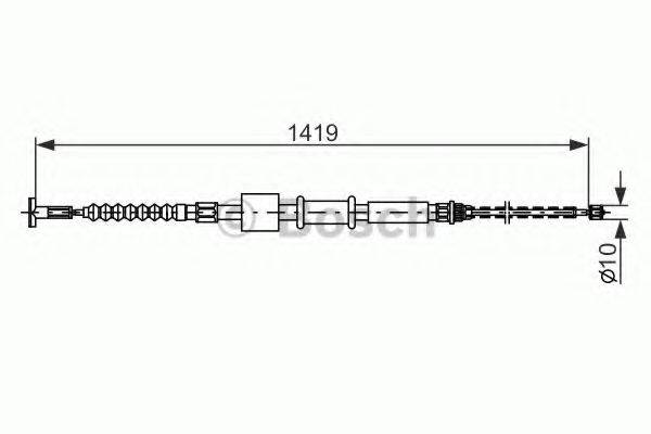 BOSCH 1987482178 Трос, стояночная тормозная система