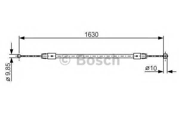 BOSCH 1987482187 Трос, стояночная тормозная система