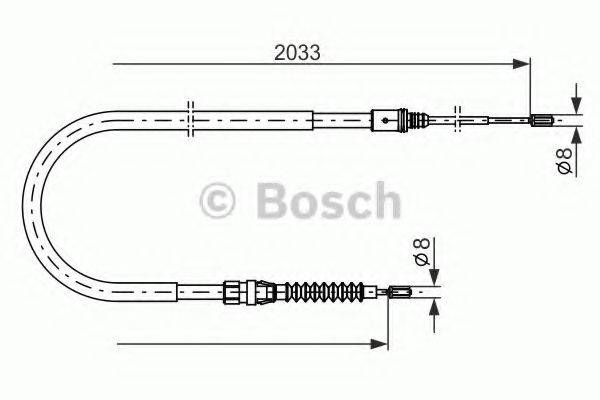 BOSCH 1987482190 Трос, стояночная тормозная система