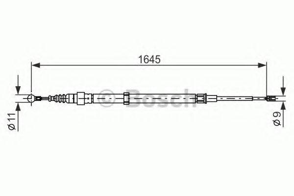 BOSCH 1987482191 Трос, стояночная тормозная система