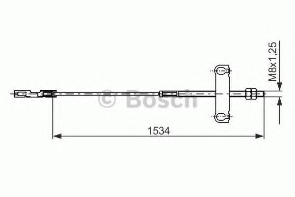 BOSCH 1987482195 Трос, стояночная тормозная система