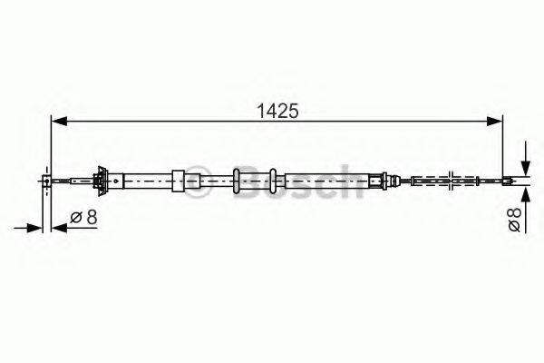 BOSCH 1987482200 Трос, стояночная тормозная система