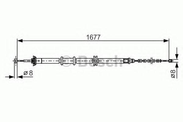 BOSCH 1987482208 Трос, стояночная тормозная система