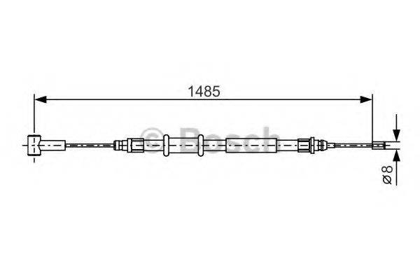 BOSCH 1987482214 Трос, стояночная тормозная система