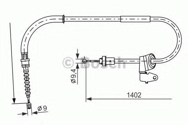 BOSCH 1987482226 Трос, стояночная тормозная система