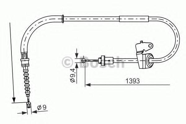 BOSCH 1987482227 Трос, стояночная тормозная система