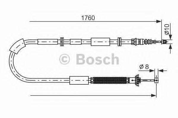 BOSCH 1987482239 Трос, стояночная тормозная система