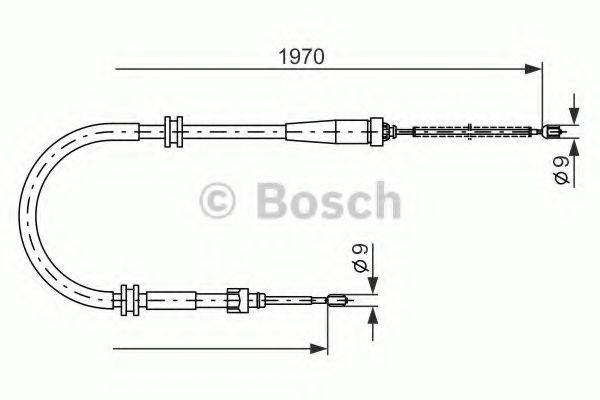 BOSCH 1987482253 Трос, стояночная тормозная система