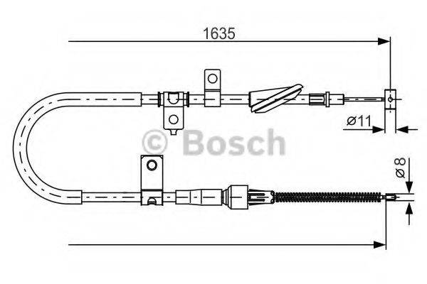 BOSCH 1987482258 Трос, стояночная тормозная система