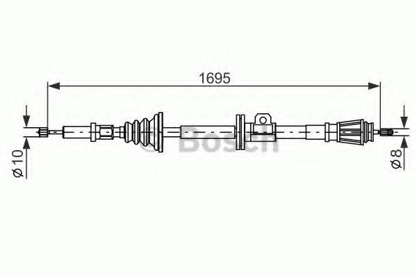 BOSCH 1987482262 Трос, стояночная тормозная система