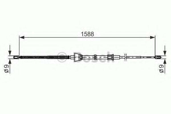 BOSCH 1987482266 Трос, стояночная тормозная система