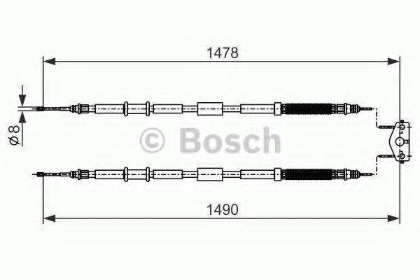 BOSCH 1987482282 Трос, стояночная тормозная система