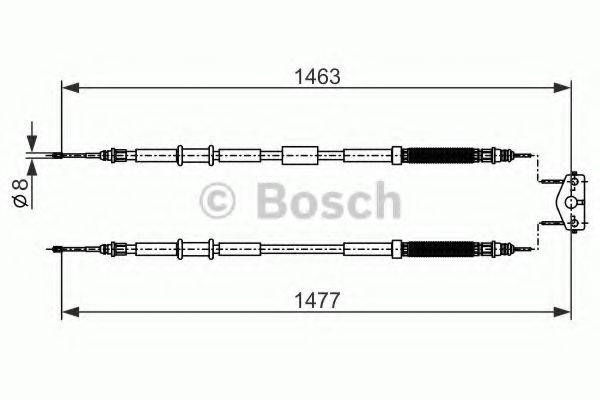 BOSCH 1987482283 Трос, стояночная тормозная система