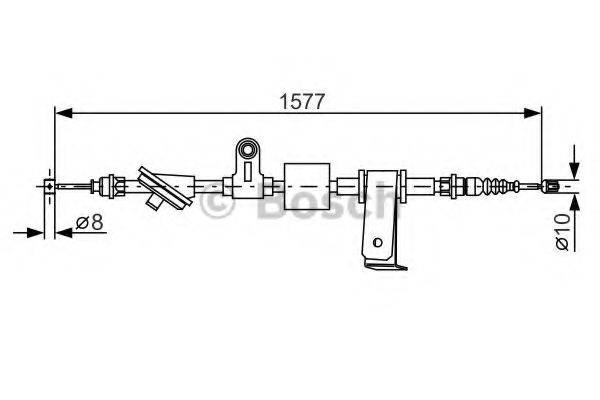 BOSCH 1987482286 Трос, стояночная тормозная система