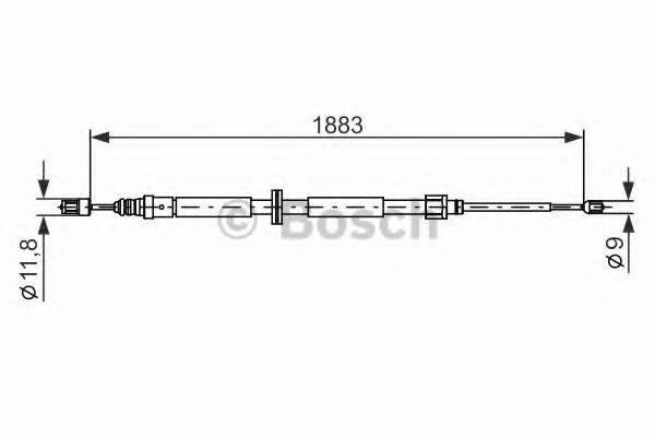 BOSCH 1987482302 Трос, стояночная тормозная система