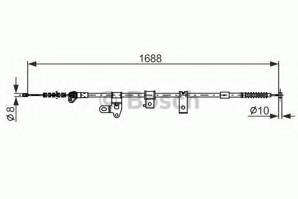 BOSCH 1987482306 Трос, стояночная тормозная система