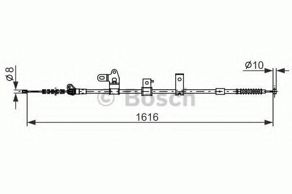 BOSCH 1987482307 Трос, стояночная тормозная система