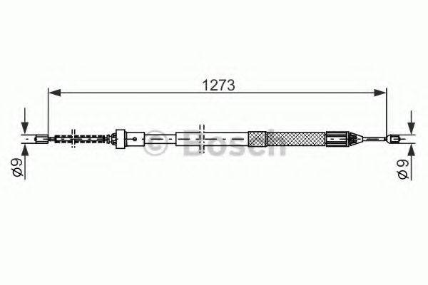 BOSCH 1987482308 Трос, стояночная тормозная система