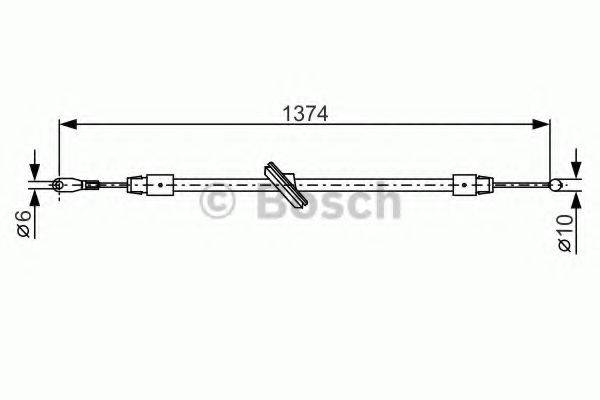 BOSCH 1987482312 Трос, стояночная тормозная система