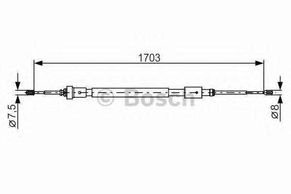 BOSCH 1987482315 Трос, стояночная тормозная система