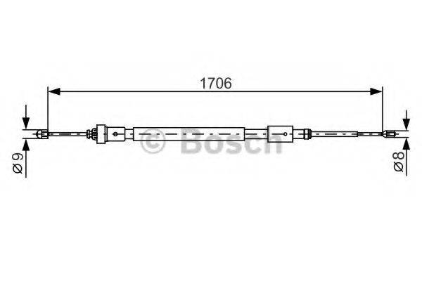 BOSCH 1987482316 Трос, стояночная тормозная система