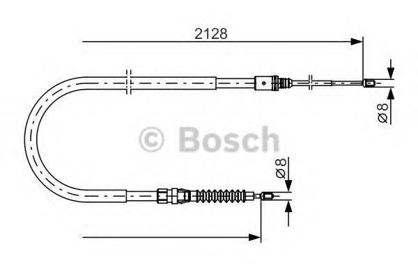 BOSCH 1987482324 Трос, стояночная тормозная система