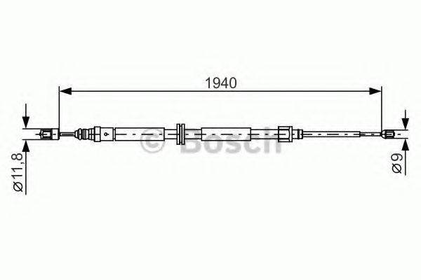 BOSCH 1987482325 Трос, стояночная тормозная система
