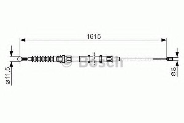 BOSCH 1987482328 Трос, стояночная тормозная система