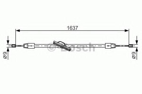 BOSCH 1987482330 Трос, стояночная тормозная система