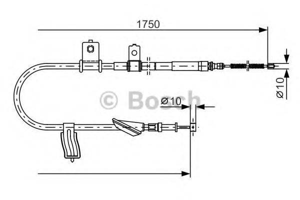 BOSCH 1987482352 Трос, стояночная тормозная система