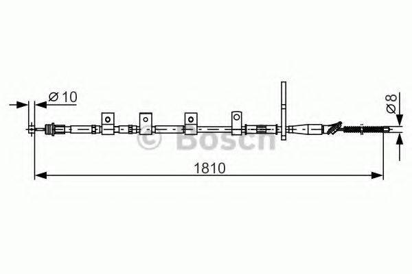 BOSCH 1987482356 Трос, стояночная тормозная система