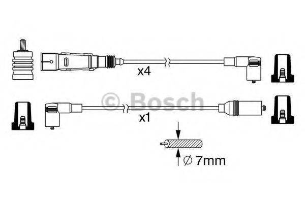 BOSCH 0986356380 Комплект проводов зажигания