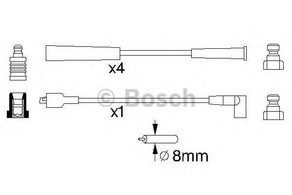 BOSCH 0986357140 Комплект проводов зажигания