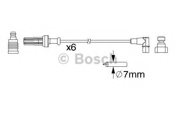 BOSCH 0986357187 Комплект проводов зажигания