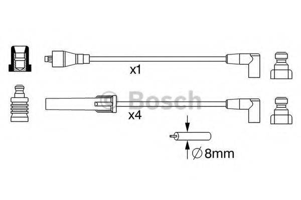 BOSCH 0986357246 Комплект проводов зажигания