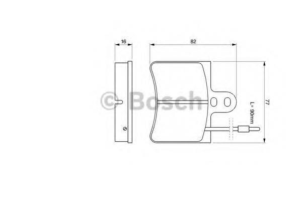 BOSCH 0986424026 Комплект тормозных колодок, дисковый тормоз