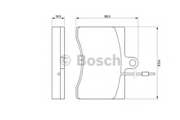 BOSCH 0986424069 Комплект тормозных колодок, дисковый тормоз