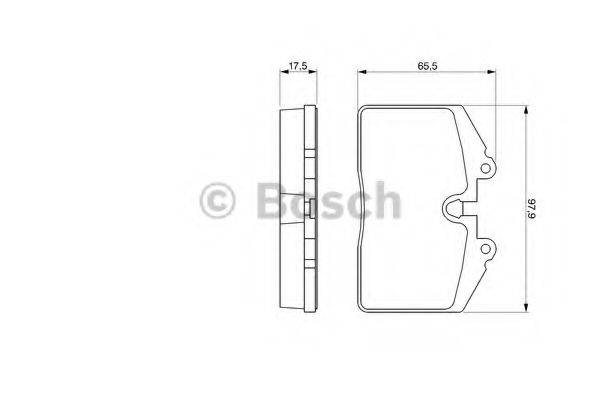 BOSCH 0986424103 Комплект тормозных колодок, дисковый тормоз