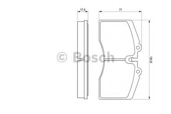 BOSCH 0986424119 Комплект тормозных колодок, дисковый тормоз