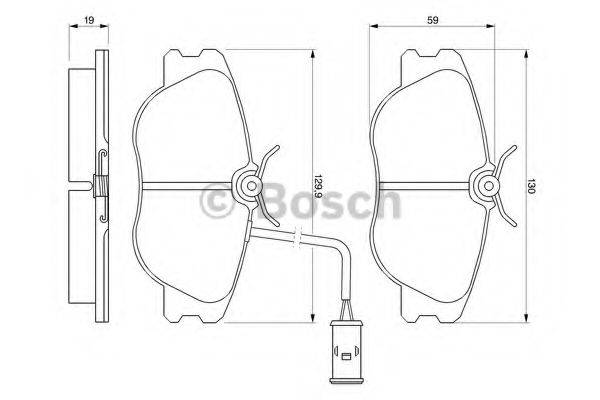 BOSCH 0986424167 Комплект тормозных колодок, дисковый тормоз