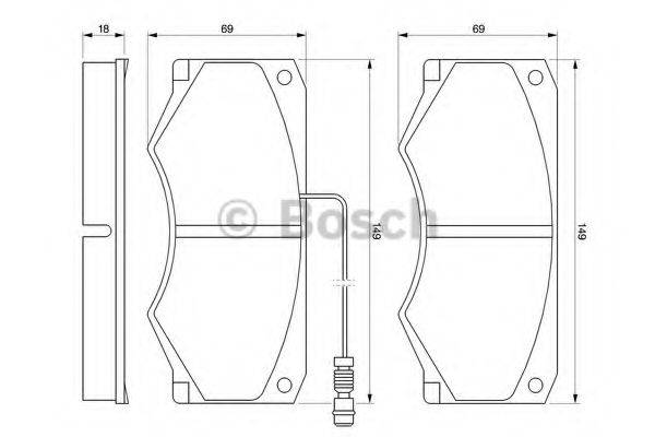 BOSCH 0986424176 Комплект тормозных колодок, дисковый тормоз