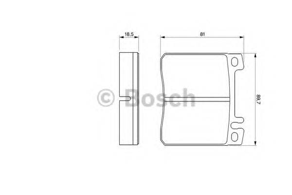 BOSCH 0986424190 Комплект тормозных колодок, дисковый тормоз