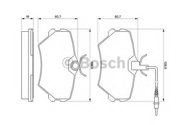 BOSCH 0986424217 Комплект тормозных колодок, дисковый тормоз