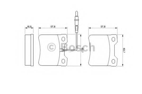 BOSCH 0986494000 Комплект тормозных колодок, дисковый тормоз