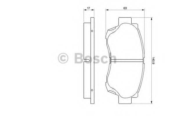 BOSCH 0986424232 Комплект тормозных колодок, дисковый тормоз