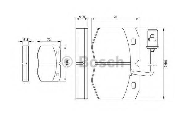BOSCH 0986424240 Комплект тормозных колодок, дисковый тормоз