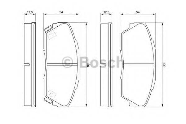 BOSCH 0986424260 Комплект тормозных колодок, дисковый тормоз